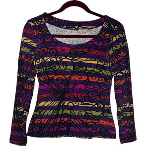 Colorful Abstract Long Sleeve Top